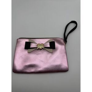 BETSEY JOHNSON pink Wristlet Bow